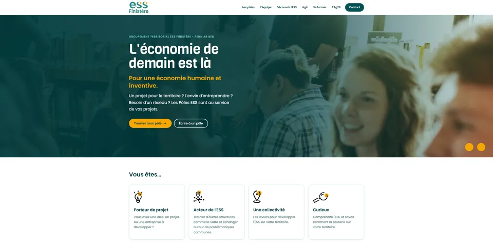 Page d’accueil du site ESS29
